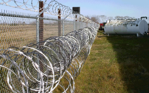 Galvanized concertina razor fence,hot dipped galv.